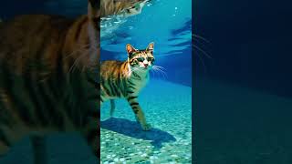 AI猫🐈水中散歩 ​⁠ ​⁠ #ai #cat #aimovie #ネコ #ねこ #猫 #猫ミーム #pool #プール #水中動画 #ねこ動画