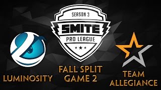 SPL Fall Split Week 1 - Luminosity vs. Team Allegiance (Game 2)