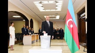 Azərbaycan Prezidenti İlham Əliyev 6 saylı seçki məntəqəsində səs verib