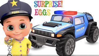 Police Car Chase | Cartoon police cars for kids | Jugnu Kids nursery rhymes & kids songs