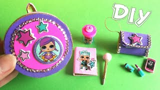 DIY Miniature LOL Surprise School Supplies | Miniature Backpack School Bag and Slime