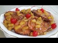 Chuletas en salsa de piña