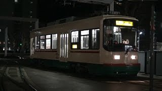 【4K】富山地方鉄道富山市内軌道線8000形電車　富山駅停留所到着