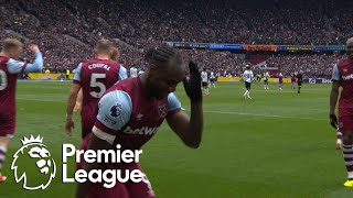 Michail Antonio heads West Ham level at 2-2 against Liverpool | Premier League | NBC Sports