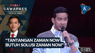 Closing Statement Gibran: Tantangan Zaman Now, Butuh Solusi Zaman Now