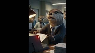 Rise and Grind: The Otter Who Works Hard and Wins Big!