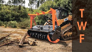 Hydraulic mulcher | TMC CANCELA TWF | with skid steer loader CAT 299D