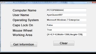 How to Create Computer information Program in Visual Basic.Net