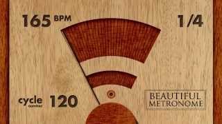 165 BPM 1/4 Wood Metronome HD