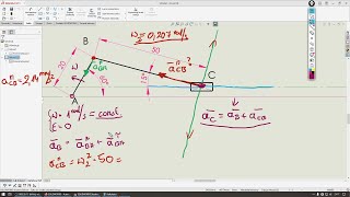 [#179] Plan przyspieszeń - mechanizm korbowo-suwakowy. Teoria maszyn mechanizmów | TMM | SolidWorks