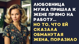 🟠 Любовница мужа пришла к жене прямо на работу... Но то, что ей сказала обманутая жена, поразило