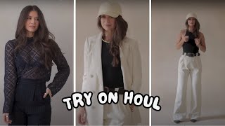 FALL FASHION ALERT: Stylish Navy Cardigan Try-On Haul! 🍂✨ | Lush Loom Transparent Clothing Secrets