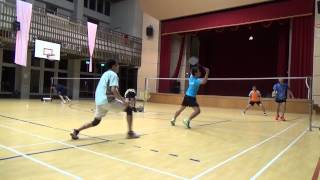 20150510FUMA Badminton Club MD小跳+小黑vs胡醫師+小高