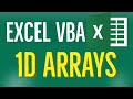 Excel VBA Tutorial for Beginners 58 - 1D Arrays in Excel VBA