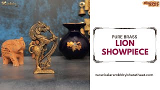 Pure Brass Lion Showpiece