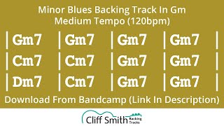 Gm - Medium Tempo Minor Blues Backing Track (120bpm)