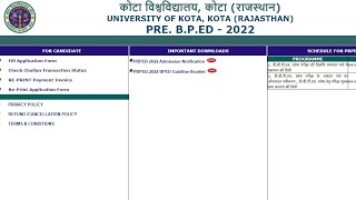 PRE. B.P.ED - 2022