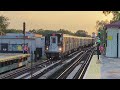 PM Rush Hour R188 7 Local/Express Trains At Mets Willets Point