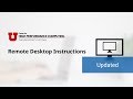 Remote Desktop Connection Instructions (Updated)