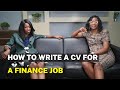 How to Write a CV for a Finance Job