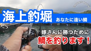 【海上釣り堀】あなたに逢い鯛 釣堀 で夫婦の釣り対決！