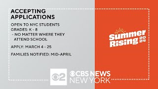 Applications open for NYC's Summer Rising program