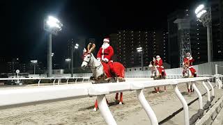 川崎競馬場名物ホワイトクリスマス賞のコスプレ誘導馬さんたち