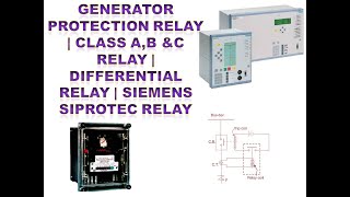 Generator protection relay | Class A,B &C RELAY | Differential Relay | Siemens  SIPROTEC relay