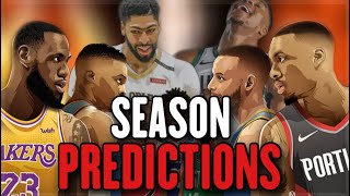 2018-2019 NBA Season STANDINGS & AWARD PREDICTIONS