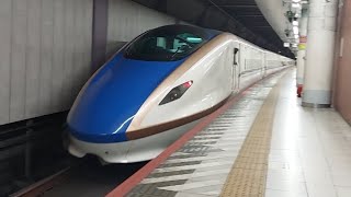 JR東日本上越新幹線E7系F22編成たにがわ407号越後湯沢駅行き上野駅発車(2023/2/25)