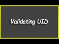 Python Programs #97:  Validating UID
