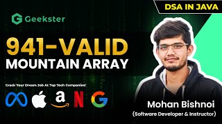 Valid Mountain Array | LeetCode 941 | Top Interview Question | #Java #DSA #Array | #Geekster