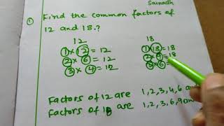 Common Factors of 12 and 18