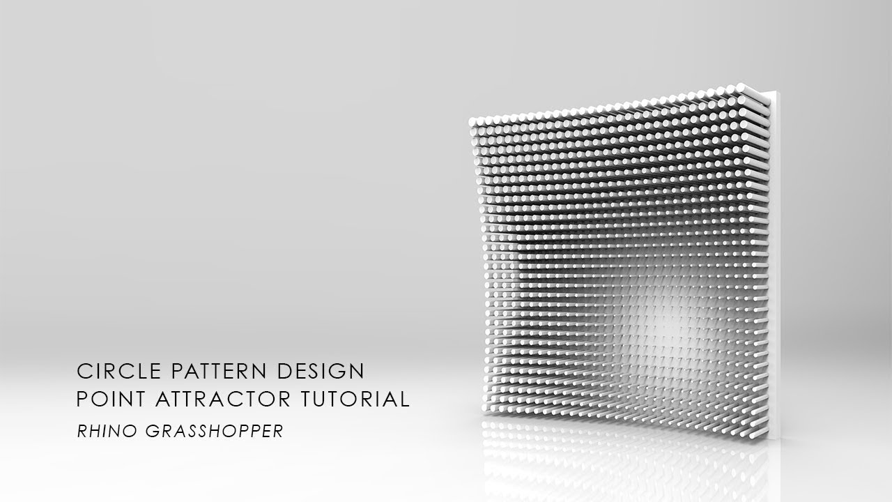 Circle Pattern Design Point Attractor Rhino Grasshopper Tutorial Youtube