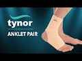 Tynor Anklet Pair (D03) for compression, warmth & support to the ankle joint.