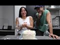 getting our gender reveal cake