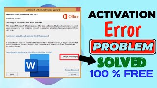Activate MS Office 2021/365 for Free (Product Activation Failed/Error Fix)