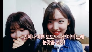 [TWICE] 언제나 예쁜 모모와 나연이의  노래. 눈 맟춤 심쿵! (같이 노래 부르는 모습 너무 보기 좋다ㅎㅎ)