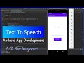 Text to speech - Android app development tutorial for beginners 🔴 with source code