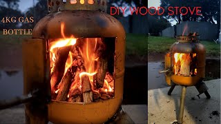 DIY gas bottle wood stove