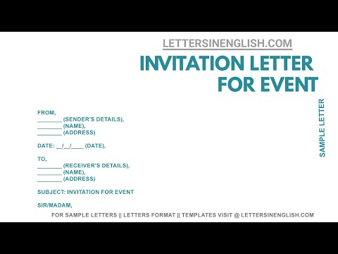 How do you write a formal invitation?