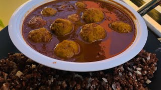 Mysore Style Kutt Kofta|Horse gram Curry|Kutt with meat balls | Kulti Ka kutt recipe|Kofta Curry