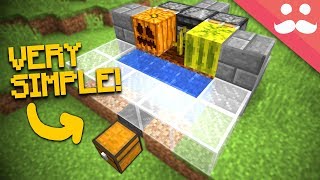 Simple Auto MELON \u0026 PUMPKIN FARMS in Minecraft 1.13!