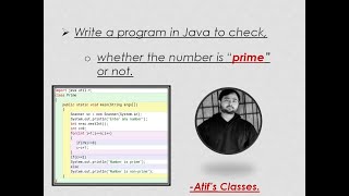 Prime number program in Java using Blue-J (Hindi)