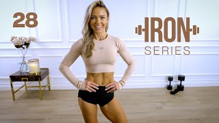IRON Series 30 Min Dumbbell Glute Workout - Iron Glutes | 28