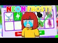 TRADING NEON FROST DRAGON IN RICH SERVER ADOPT ME (ROBLOX)