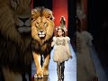 big lion with adorable girl in fashion show kids lion agt americagottelent agt cutest girl girl