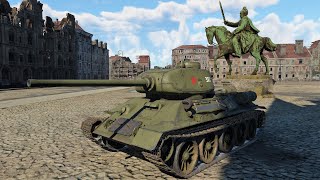 War Thunder: USSR - T-34-85(D-5T) Gameplay [1440p 60FPS]