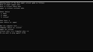 Rock Paper Scissors In Python With Source Code | Source Code & Projects