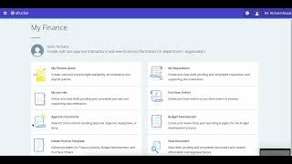 Banner Self Service 9 New Finance Module Navigation